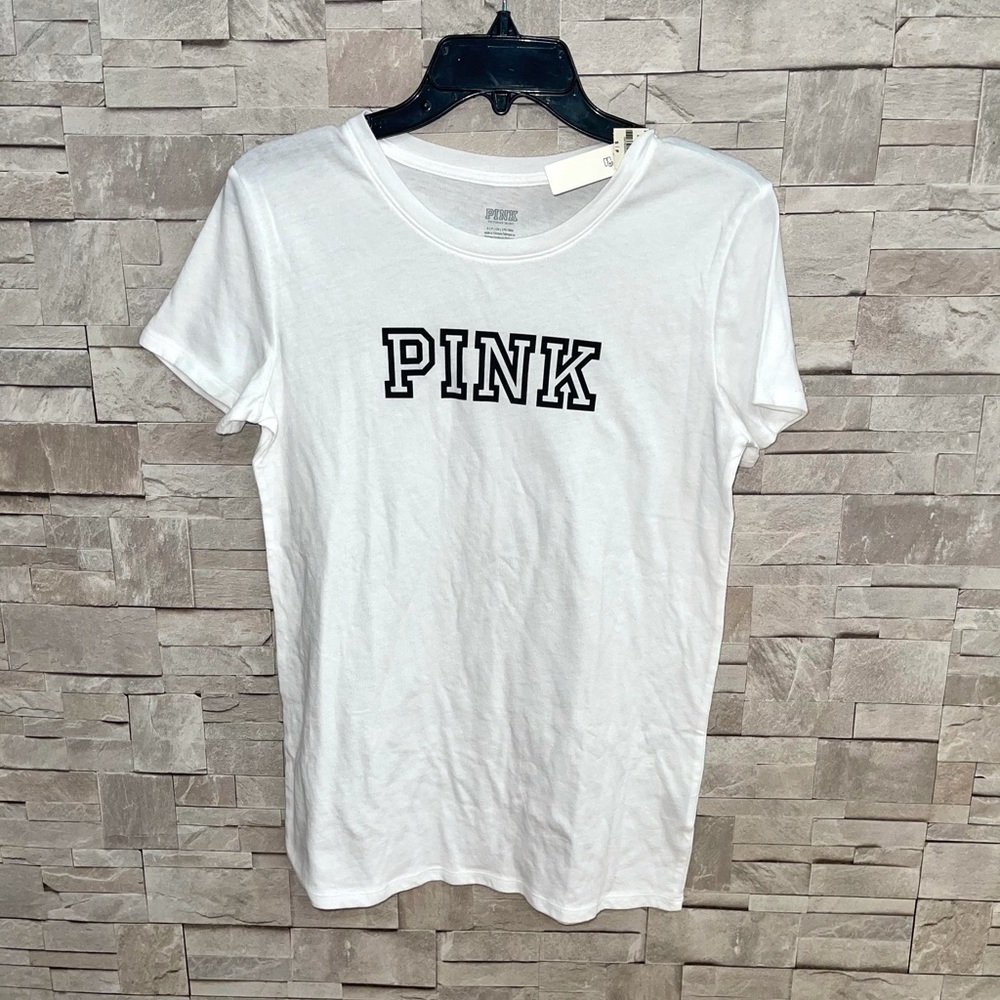 NWT PINK white T-shirt